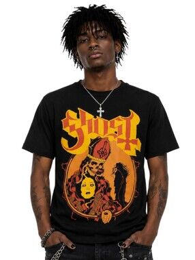 Ghost Orange Halloween Logo Tee Shirt